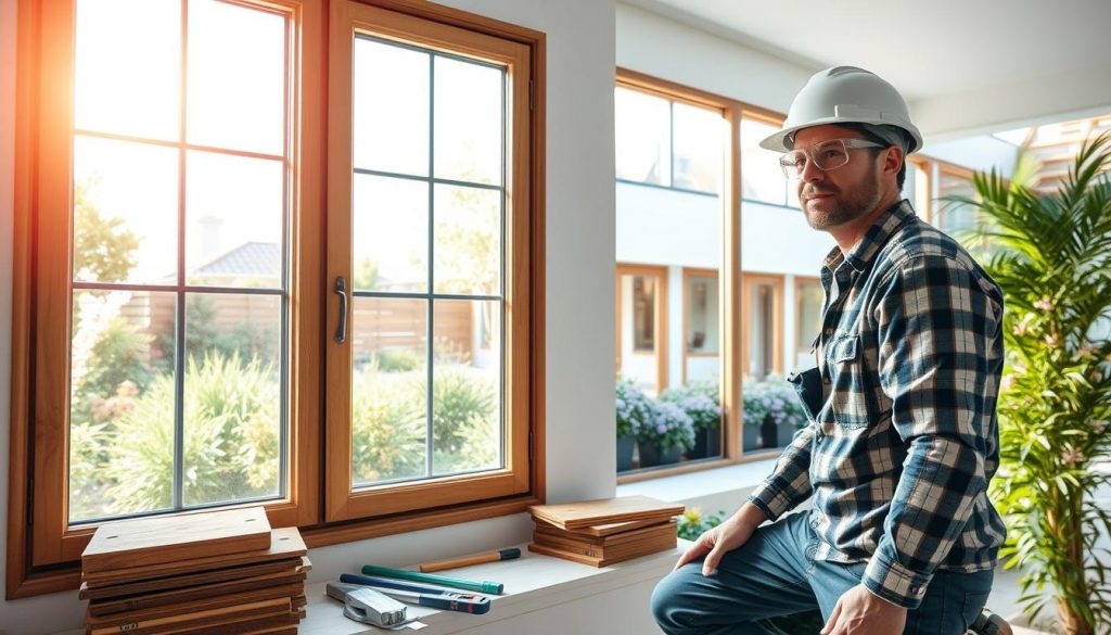 umweltfreundliche Fenster Installation
